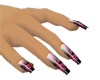 Black & Pink nails