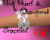 *KR-Bracelet Pnk Pearl L