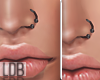 Black Open Nose Ring L