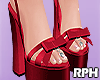 🍒 Bow Heels Red