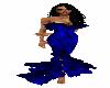 Blue Satin Salsa Dress