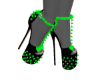 Neon Green Spiked Heels