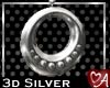 .a 3d Hoop Silver Silver
