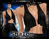 {S} sexy drapped top blk