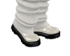 White/Black Scarf Boots