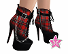 strapped boots tartan