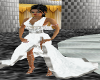 grand sil & wht wed gown