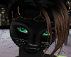 Black Cat Face Head