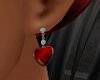 Ruby Heart Earrings