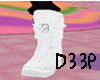 (DP)White High tops Boot