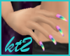 kt2 Rainbow Nails Long