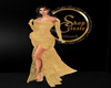 dress velvet gold