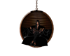 brown &black hang chair