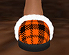 Orange Slippers Plaid F