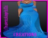 Blue Circles FlowingGown