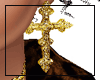 Cross earrings-gold