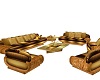 8pc gold sofa set