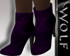 Suede Booties ~ Purple