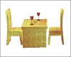 gold romantic table