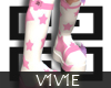 lolita pink star boots