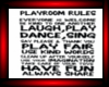 playroom rules decal
