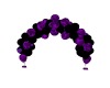 purpleblk balloon arch