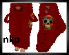 Sugar Skull-Red bibs