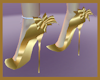 Gold Heels with Bows