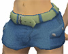 Denim Shorties w/green belt