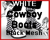 White Boots Black Mesh