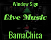 Live Music Window Sign