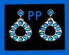 Blu/Whte Diamond Earring