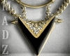 MZ! Mod Black gold neck