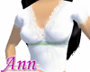 Lace Trim V Top WHITE