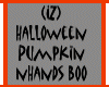 Pumpkin And Hands Boo