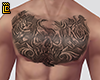 Skull chest tattoo