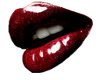 red glossy lips