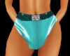 Belted Booty Shorts teal