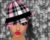 *Pink Plaid Hat - Black