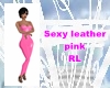 leather bodysuit pink