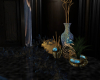 Blue Gold Vase n Plants