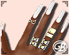 B~White Nails+Rings