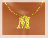 [DF] M gold necklace