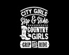 Country Girls Floor Sign