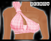 *D* Pink Check Halter