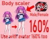 160% Tall BodyScaler F/M