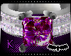 [k] Violet-Diamond Ring