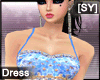 [SY]skyblue net anarkali