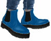 LEATHER BLUE BOOTS