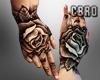 f Hands Flower Tattoo